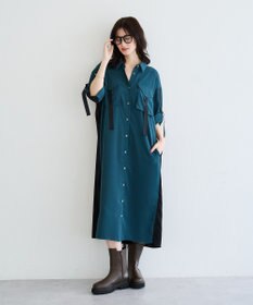 YECCA VECCA ミリタリーロングシャツワンピース
