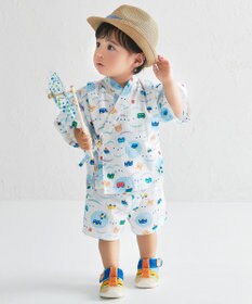 MIKI HOUSE HOT BISCUITS 【48-54cm】 麦わら風 中折れハット