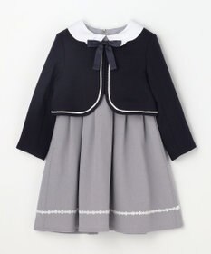 ANY KIDS 【2点セット】ノーカラー ボレロジャケット+襟付き ワンピース