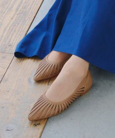 Tiaclasse 【小倉優子さん着用・フラット&ヒール2TYPE】ケージデザインシアーパンプス