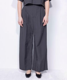 NAVE 【ReNAVE・洗える/撥水加工/接触冷感/UVケア/セットアップ】ナイロンタスラン ワイドパンツ