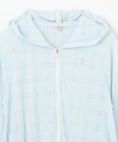 組曲 KIDS 【150-160㎝】【UVケア】オパールチェック パーカー