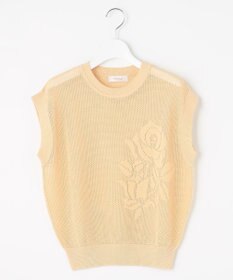 Feroux 【洗える】透かし編みニットトップス