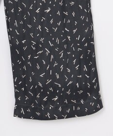 自由区 【WEB限定・ウエストゴム・長さ調整可・洗える・XSサイズあり】ビンテージサテンプリント柄 ワイドパンツ