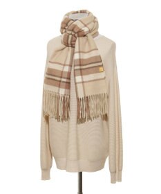 MOONBAT WEB限定【洗える】ミエル (miel) カシミヤ100％ チェックストール