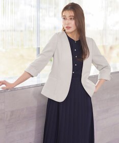 Tiaclasse 【吸水速乾・接触冷感・UVケア・防シワ・洗える】カチオンカラーレスジャケット