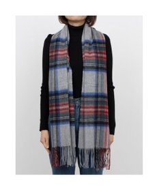 UNBILLION カシュネ cache nez / カシミヤ混紡毛チェック柄ストール