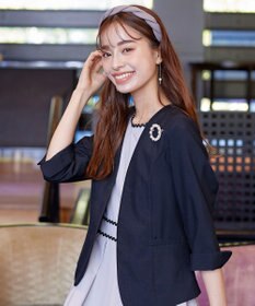 Tiaclasse 【吸水速乾・接触冷感・UVケア・防シワ・洗える】カチオンカラーレスジャケット