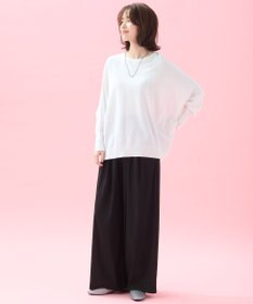 ANY 【洗濯機可/UVカット/接触冷感】クールタッチボクシーニット