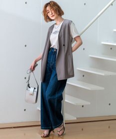 23区 【井波麻里衣さんコラボ】カリグラフィー 刺繍 Tシャツ