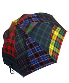 +RING 【限定/日本製】晴雨兼用傘（長ショート）チェック CHK SR282