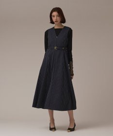 GRACE CONTINENTAL ストライプジャージワンピース