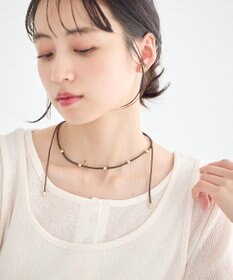 earth music&ecology メタルポイントコードネックレス