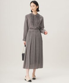 自由区 【セットアップ対応・洗える】ハイツイストビエラフロントフリル ブラウス