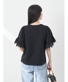 earth music&ecology 配色スカラップスリーブＴＥＥ