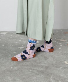 TRICOTE ツバキ柄ソックス