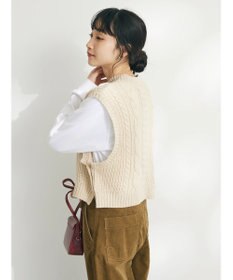 CRAFT STANDARD BOUTIQUE ２ＷＡＹケーブルニットベスト