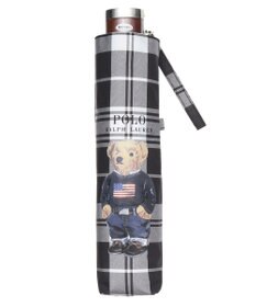 MOONBAT 【軽量】POLO RALPH LAUREN 晴雨兼用日傘 折りたたみ傘 チェック／遮光 遮熱 UV 簡単開閉