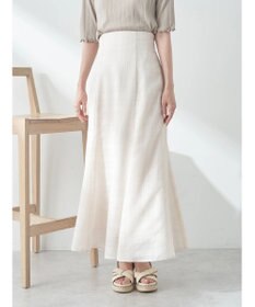 earth music&ecology シアーチェックフレアスカート