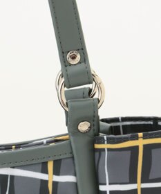 Y'SACCS ドローイングチェックトートバッグ