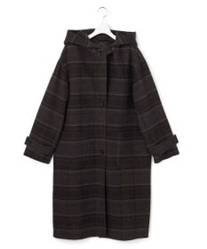 23区 【～8/23まで受注生産/受注限定カラー】MANTECOPureリバーチェック フーデッド ロングコート