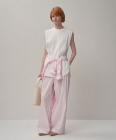 ATON NATURAL DYED COTTON LAWN | ツータックイージーパンツ