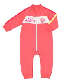 MIKI HOUSE HOT BISCUITS 【70-80cm】 〈ジャージ素材〉スポーティカバーオール