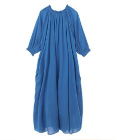 CRAFT STANDARD BOUTIQUE インド綿2WAY綿ボイルギャザーネックワンピース