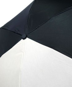 +RING UNISEX プラスリング 晴雨兼用 簡単開閉式折傘 BLK×BGE T1339