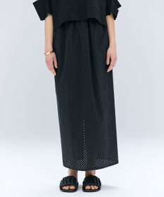 BEIGE， 【洗える】PICCOLO / パンチングドットIラインスカート