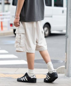 WEGO 【撥水/速乾/ウエストゴム/ユニセックス着用ITEM/MLサイズ展開】ナイロンイージーバギーカーゴショーツ