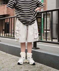 WEGO 【撥水/速乾/ウエストゴム/ユニセックス着用ITEM/MLサイズ展開】ナイロンイージーバギーカーゴショーツ