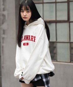 WEGO 【ユニセックス着用ITEM/SMLサイズ展開】グラフィックロゴプルパーカー