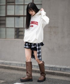 WEGO 【ユニセックス着用ITEM/SMLサイズ展開】グラフィックロゴプルパーカー