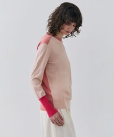 BEIGE， 【洗える】BURNET / カラーミックスクルーネックトップス