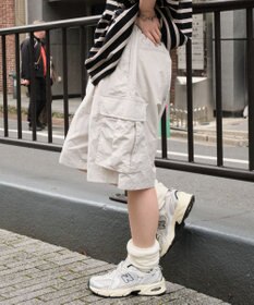 WEGO 【撥水/速乾/ウエストゴム/ユニセックス着用ITEM/MLサイズ展開】ナイロンイージーバギーカーゴショーツ