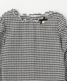 ANY KIDS シアー ギンガム 七分袖 Tシャツ