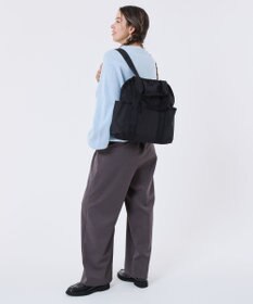 LeSportsac DOUBLE TROUBLE BACKPACK/リサイクルドブラックJP