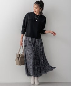 23区 S 【洗える】ウールミルドジャージー ビスチェライクコンビ カットソー