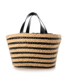 UNBILLION カシュカシュ cachecache / メタリックボーダーラフィアカゴバッグ