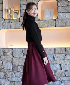 Tiaclasse 【洗える】タートルボタンニットトップス