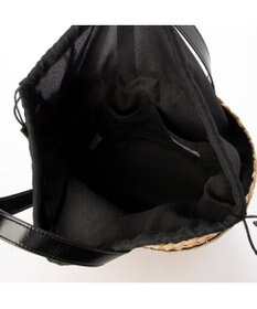 UNBILLION カシュカシュ cachecache / メタリックボーダーラフィアカゴバッグ