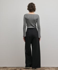 GRACE CONTINENTAL アイレットリブニットトップ