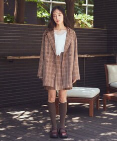 earth music&ecology ＳＥＴ２点ラッフルレースブラウス＋キャミソール