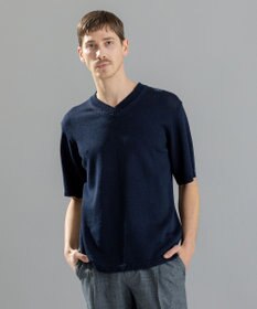 JOSEPH HOMME ラッスルギマ　Vネック半袖ニットＶＮ