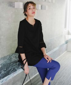 Tiaclasse L 【日本製】ドライモーメント裾スリットパンツ