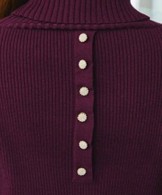 Tiaclasse 【洗える】タートルボタンニットトップス