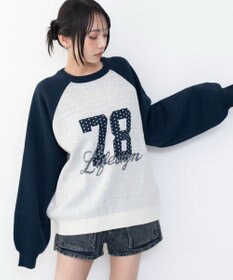 WEGO グラフィックニットプルオーバー