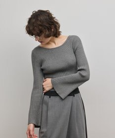 GRACE CONTINENTAL アイレットリブニットトップ