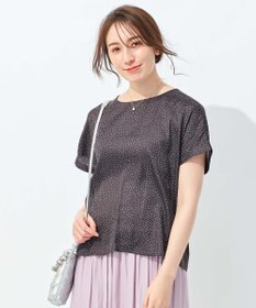 自由区 【セットアップ可/洗える】ブライトサテンライト ジャージーコンビ カットソー